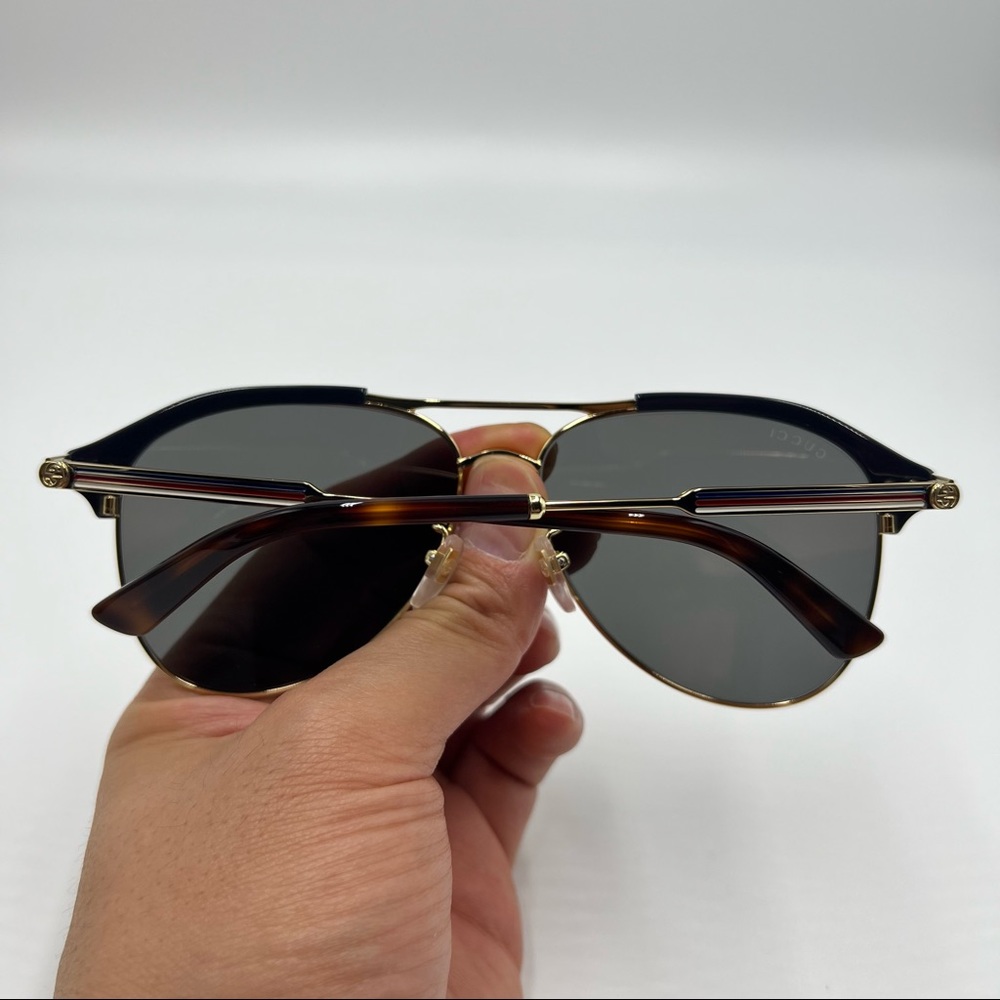 Gucci 60mm Sunglasses New Authentic Unisex Aviator Sunglasses - Picture 3 of 6